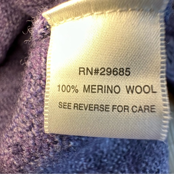 Pendleton Cardigan Women’s‎ Size MP Purple Paisley Merino Wool Full Zip - Picture 9 of 11